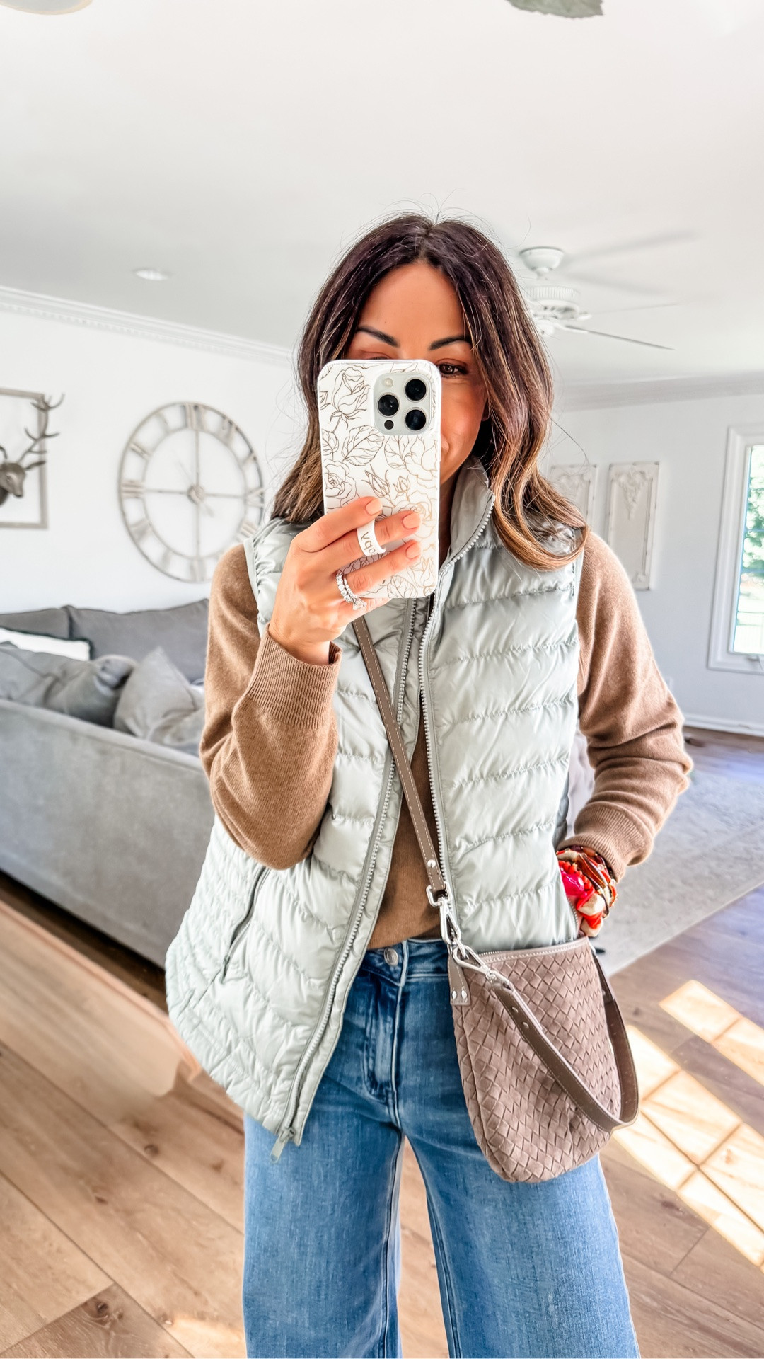 Puffer vest small. Cashmere sweater I sized up to a medium. Jewelry code
HOUSEOFLEO20 @Quince

#LTKOver40 #LTKPetite