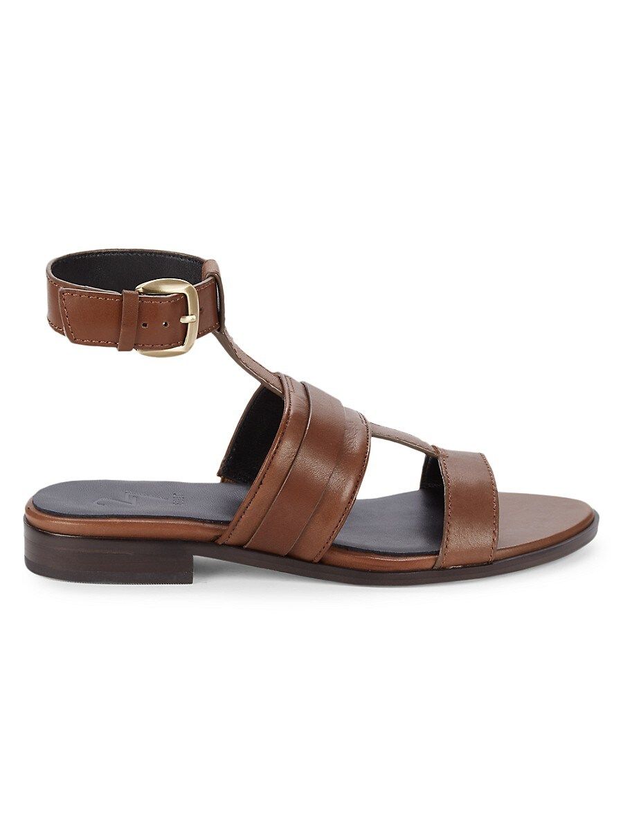 27 Edit Women's Elva Leather Sandals - Chestnut - Size 6 | Saks Fifth Avenue OFF 5TH
