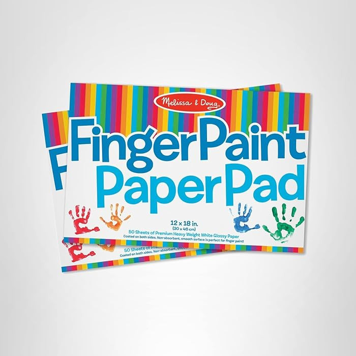 Melissa & Doug Finger Paint Paper Pad (12 x 18 inches) - 50 Sheets, 2-Pack - FSC Certified | Amazon (US)