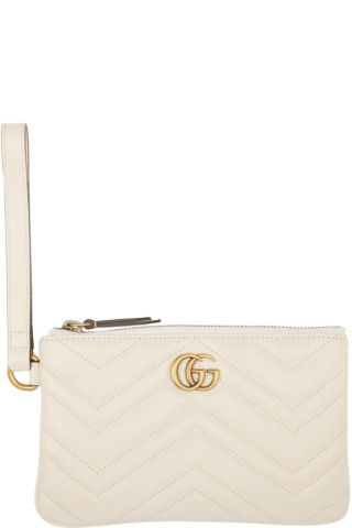White GG Marmont Wallet | SSENSE