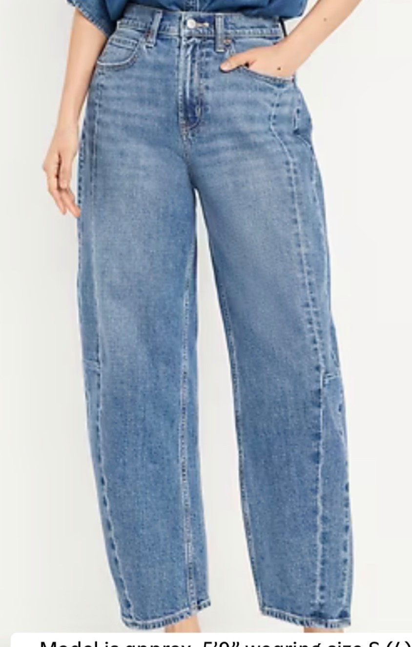 affordable barrel jean option ￼

#LTKSaleAlert