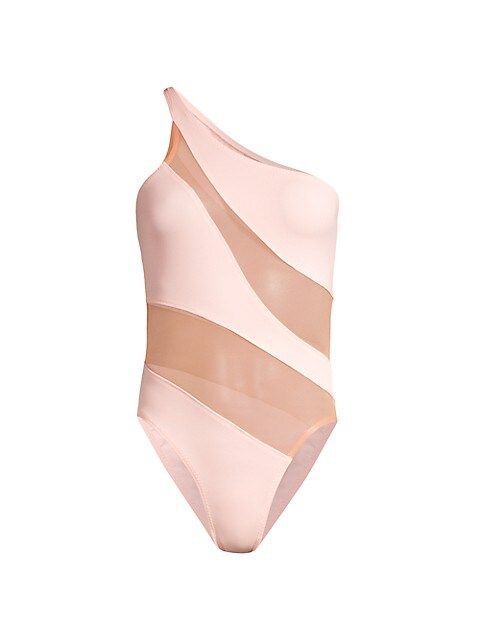 Mesh-Paneled One-Piece Swimsuit | Saks Fifth Avenue