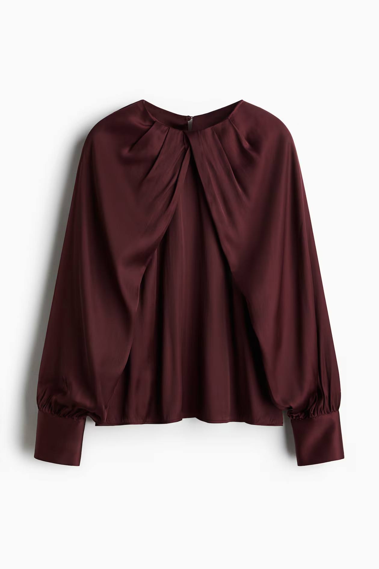 Balloon-sleeved satin blouse | H&M (FR, IT, ES, PT, BE)