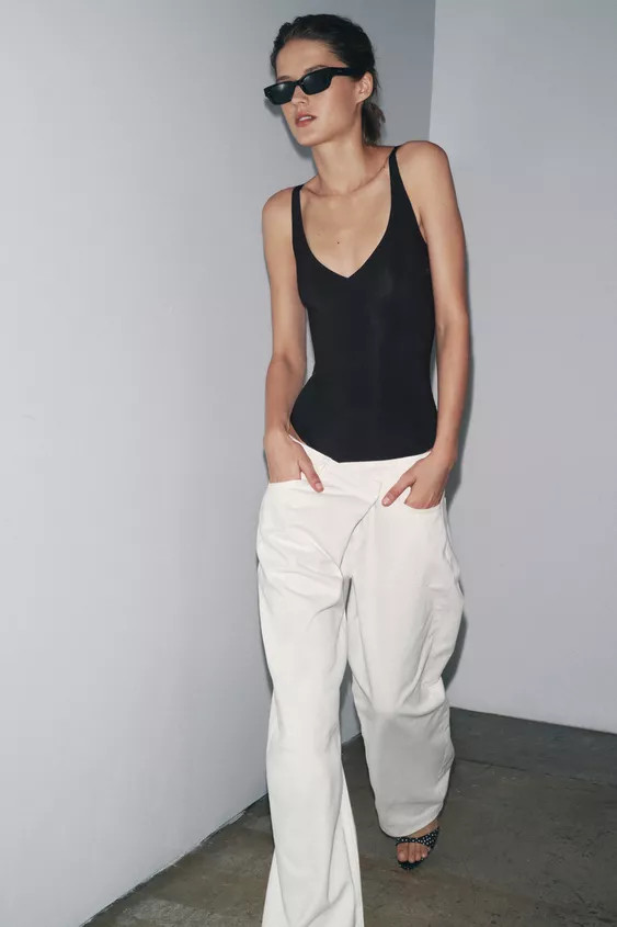 STRAPPY POLYAMIDE BODYSUIT | Zara UK