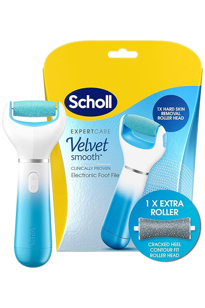 Scholl Velvet Smooth Electric Foot File with Cracked Heel Refill - Pedicure Foot File for Hard Sk... | Amazon (UK)