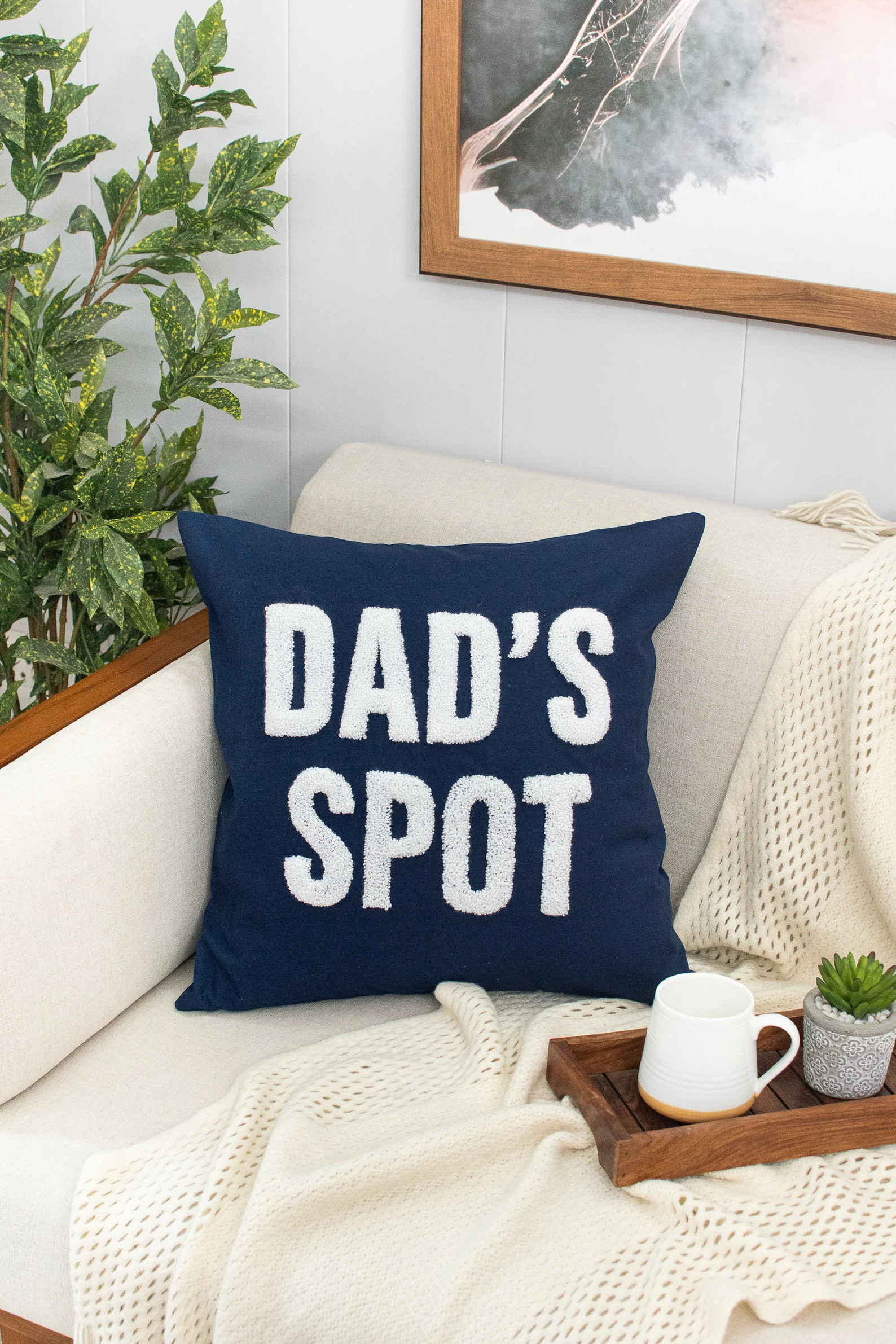 Dad's Spot Pillow Cover, Father's Day Gift for Dad, Birthday Gift for Grandpa, Papa, Pops, Pawpaw... | Etsy (US)