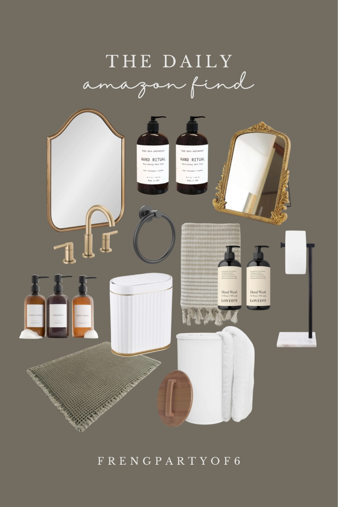 Designer style bathroom from Amazon! The mini mirror is giving anthro but under $35!

#LTKHome #LTKStyleTip #LTKFindsUnder50