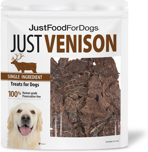 JustFoodForDogs Venison Dehydrated Dog Treats, 5-oz bag | Chewy.com