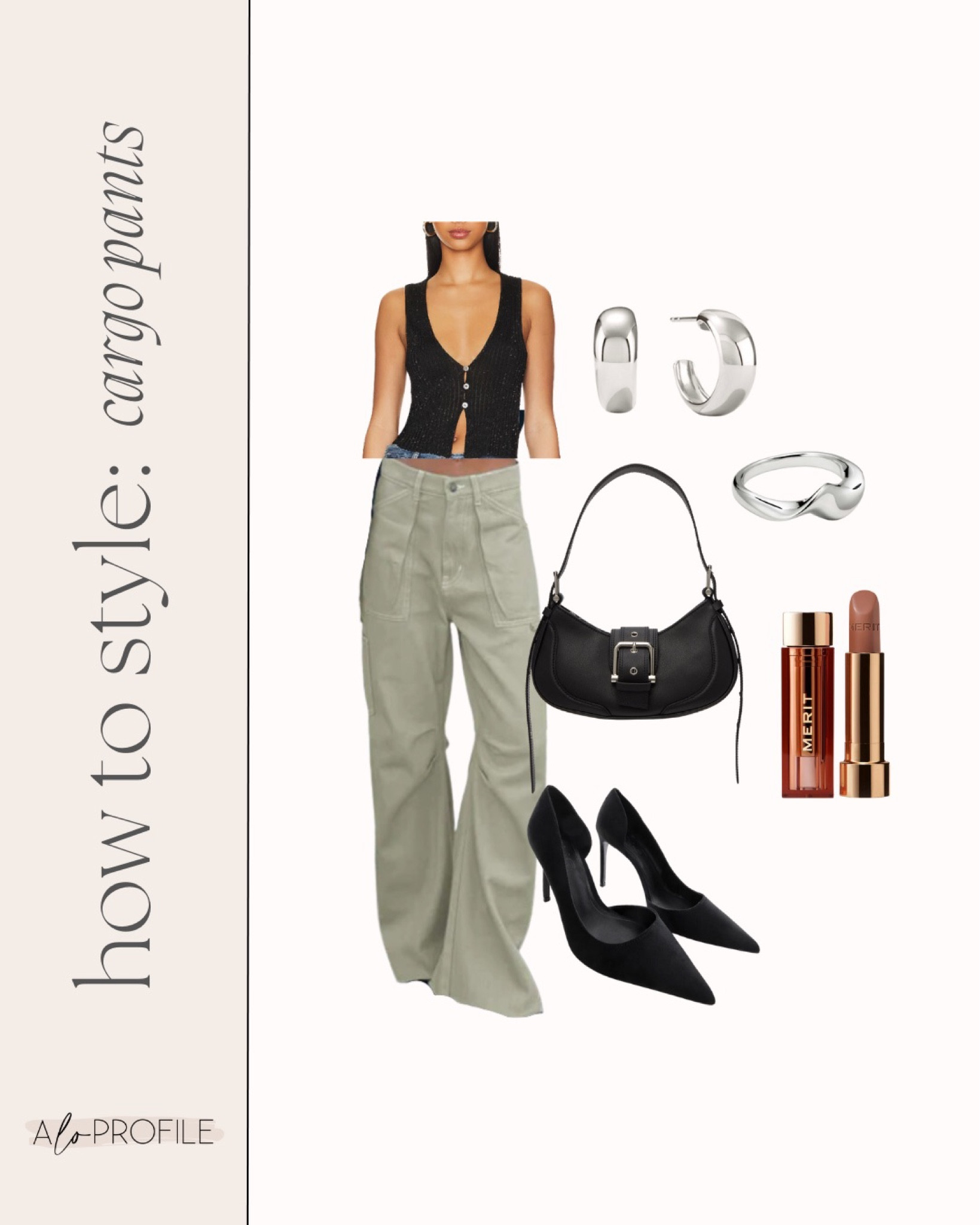 How To Style: Cargo Pants // cargo pants, cargo pants style, streetwear, casual daytime outfit, errands outfit, cool girl style, tomboy style, night out outfit, date night look, date night style, girls night style