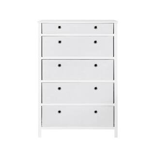 ACHIM EZ Home Solutions 5-Drawer White Foldable Tall Dresser | The Home Depot