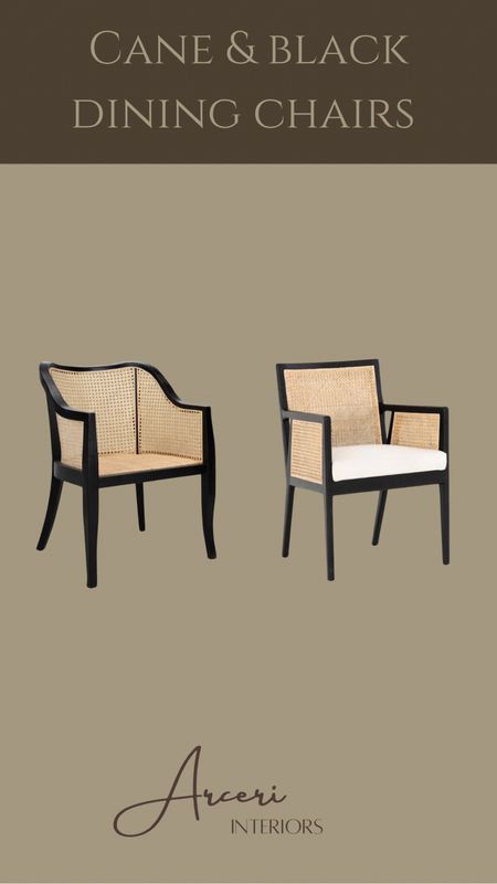 Cane and black dining chairs… I’m thinking about replacing my current ones (right) with the ones on the left. 

#LTKhome