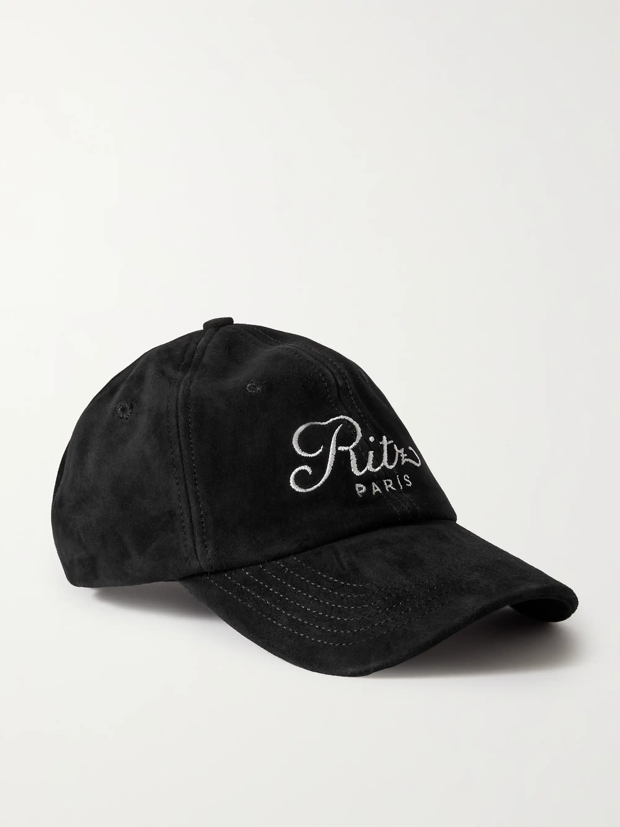 + Ritz Paris embroidered suede baseball cap | NET-A-PORTER (US)