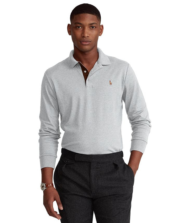 Polo Ralph Lauren Men's Classic-Fit Long Sleeve Soft Cotton Polo Shirt & Reviews - Polos - Men - ... | Macys (US)