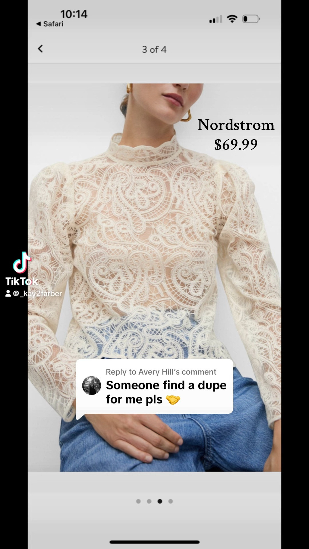 Dupe for Bardot Top