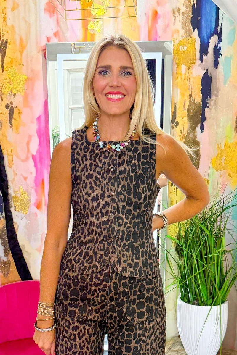 Sweet Statements Vest - Cheetah | Southern Roots
