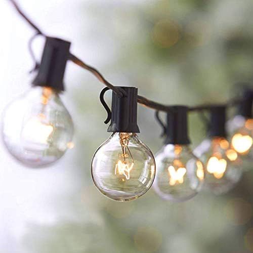 Bomcosy Outdoor String Lights, 25Ft G40 Globe String Lights with 15pcs 5W Edison Bulbs(3 Spare), ... | Amazon (US)