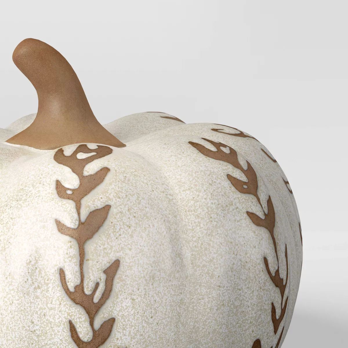 Medium Ceramic Pumpkin Figurine Patterned Cream - Threshold™ | Target