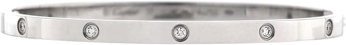 Amazon.com: Cartier, Pre-Loved Love 10 Diamond Bracelet 18K White Gold with Diamonds Small, White... | Amazon (US)