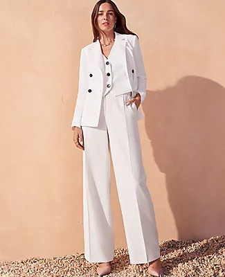 Ann Taylor The Petite Single Pleated Wide Leg Pant | Ann Taylor (US)