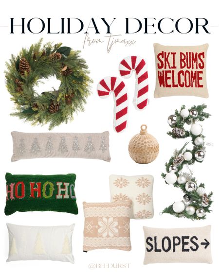 Holiday decor from TJ Maxx, affordable holiday decor, affordable Christmas decor, Christmas pillows, Christmas wreath, Christmas garland, Christmas pillow, holiday pillows

#LTKHoliday #LTKunder50 #LTKhome