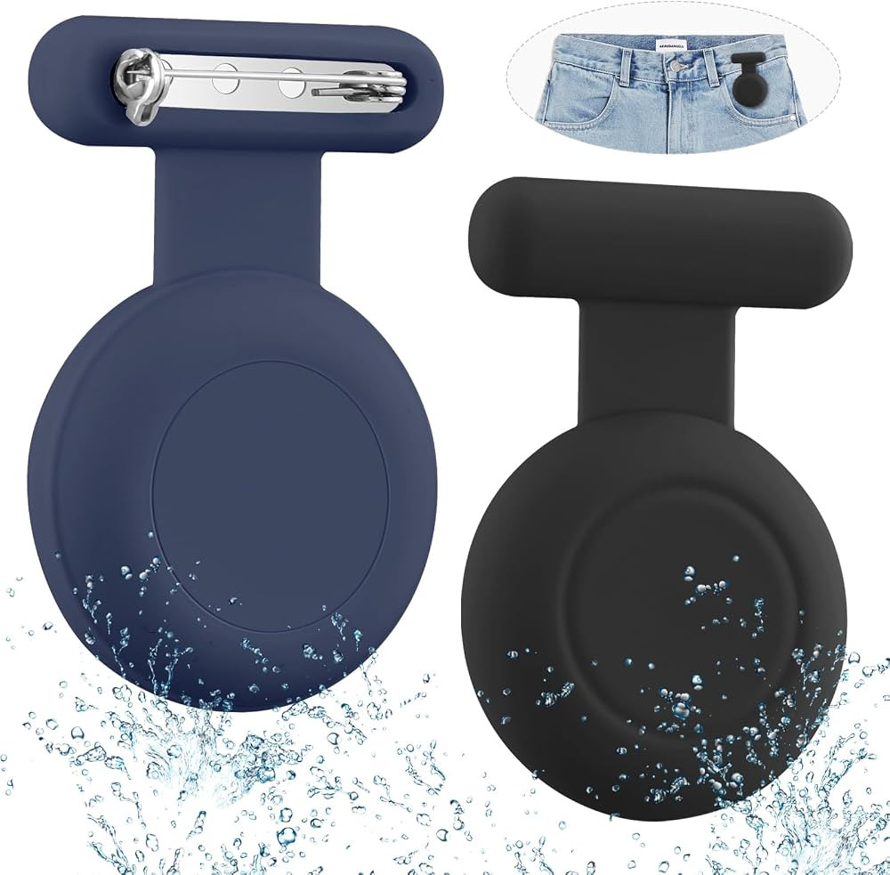 Waterproof Air Tag Holder for Kids (2 Pack), Hidden Air Tag Case with Pin, GPS Tracker Clip Compa... | Amazon (US)