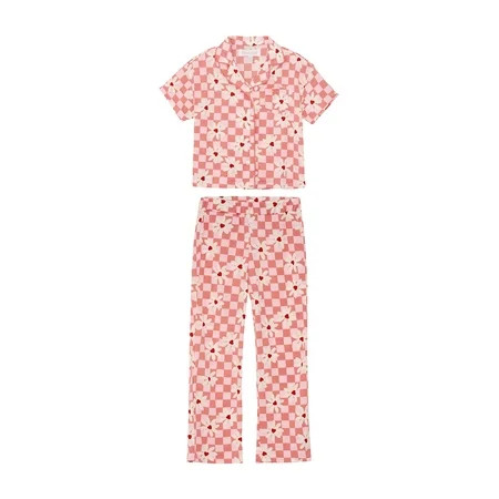 Planet Gold Girls Valentine s Day Pajama Set 2-Piece Sizes 4-18 | Walmart (US)