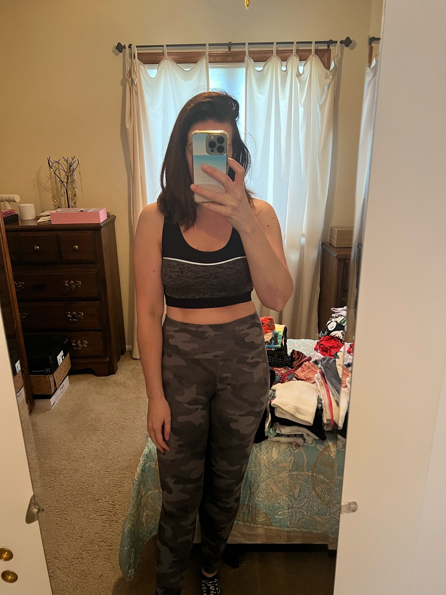 Black workout top (m). Camo workout leggings (s). #workouttop #blackworkouttop #camoleggings #leggings #workoutleggings #fitnessgear #activewear

#LTKootd #LTKfitnessgoals #LTKActive