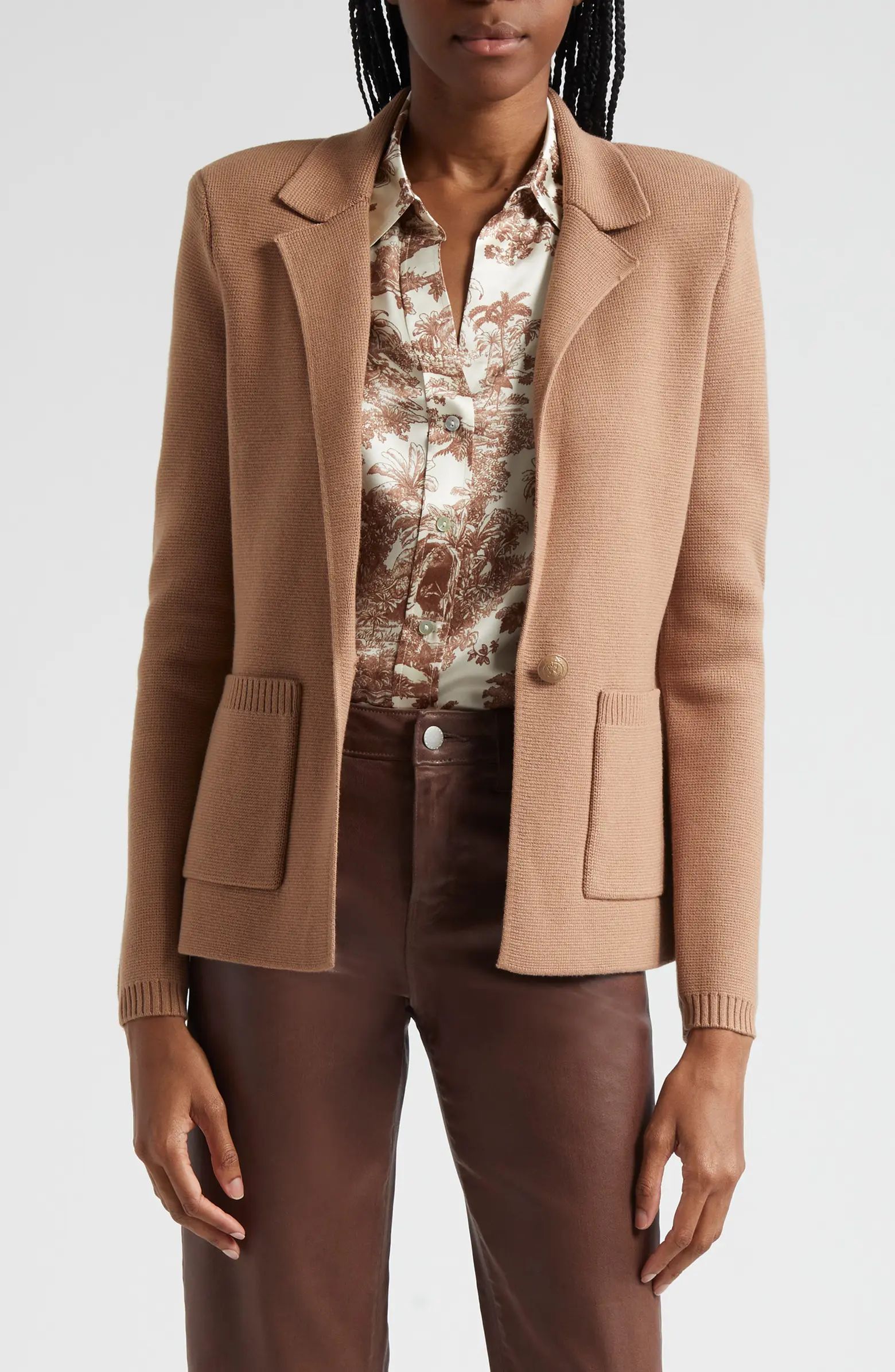 L'AGENCE Lacey Knit Blazer | Nordstrom | Nordstrom