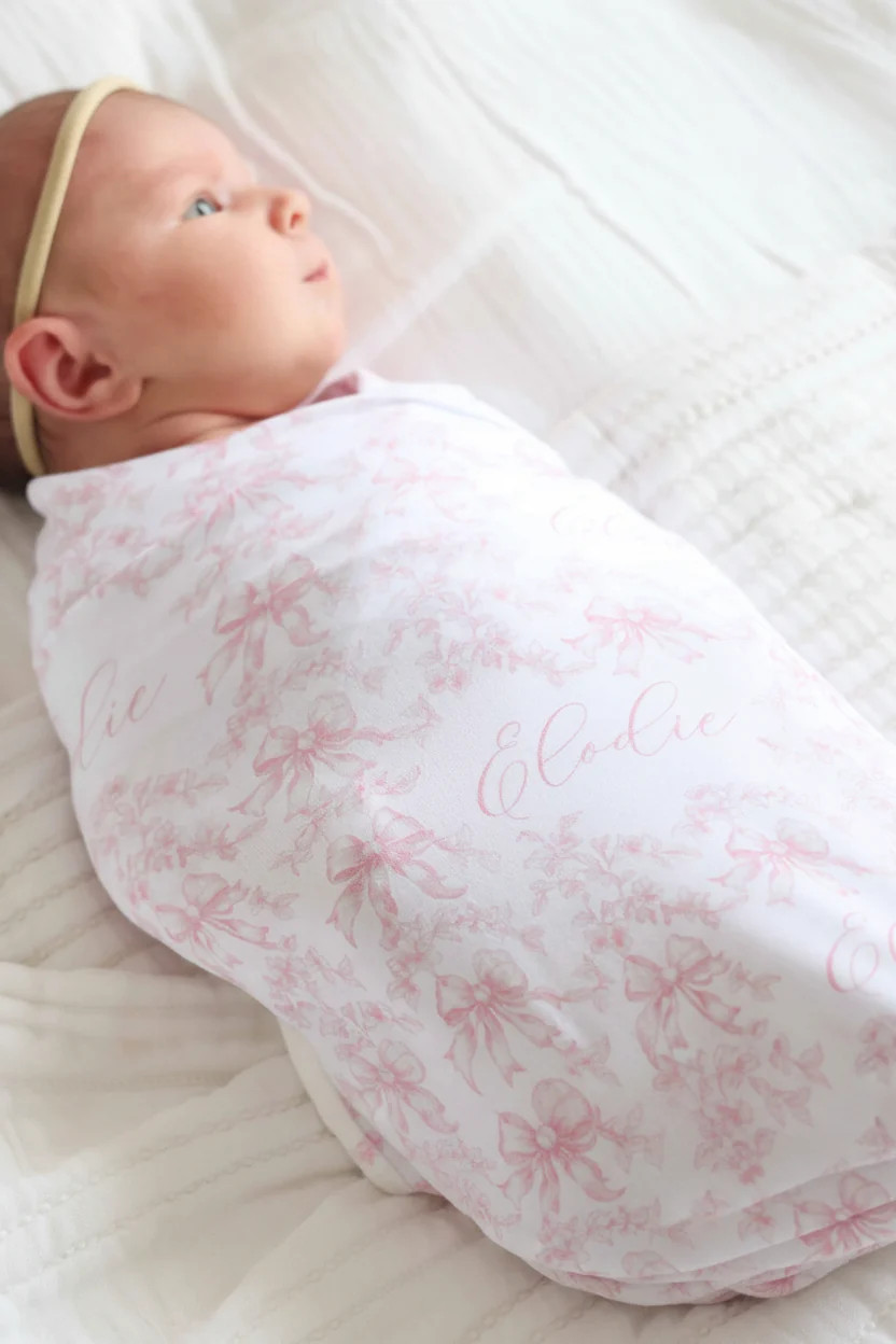 Fancy Frills Personalized Swaddle Blanket | Caden Lane