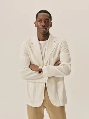 White Chateau Cotton Linen Carry-On Jacket | Buck Mason