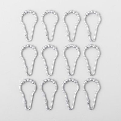 V Hinged Rustproof Aluminum Shower Curtain Hooks - Made By Design™ | Target