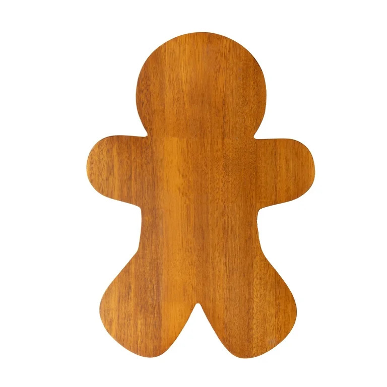Holiday Time Acacia Wood Gingerbread Man Board, 14 x 9.84 x 0.78 in, Kitchen Serving Board | Walmart (US)