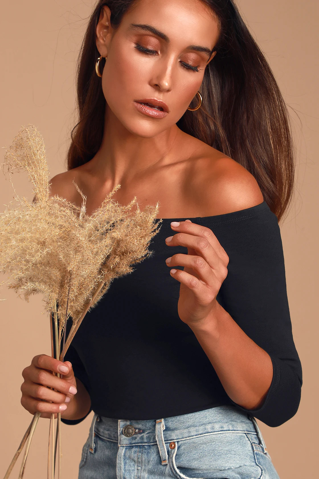 Like a Bird Black Off-the-Shoulder Bodysuit | Lulus (US)