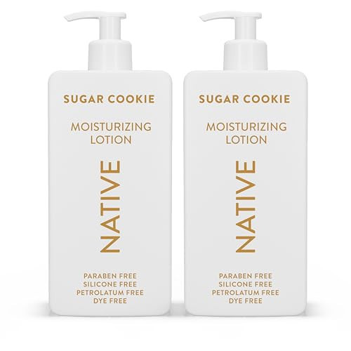 Native Body Lotion with Naturally Derived Ingredients - Sugar Cookie - Silicone, Paraben, & Dye Free Leaving Skin Soft and Hydrating | Holiday Seasonal Scent Bundle, 16.5 oz - 2 Pk | Amazon (US)