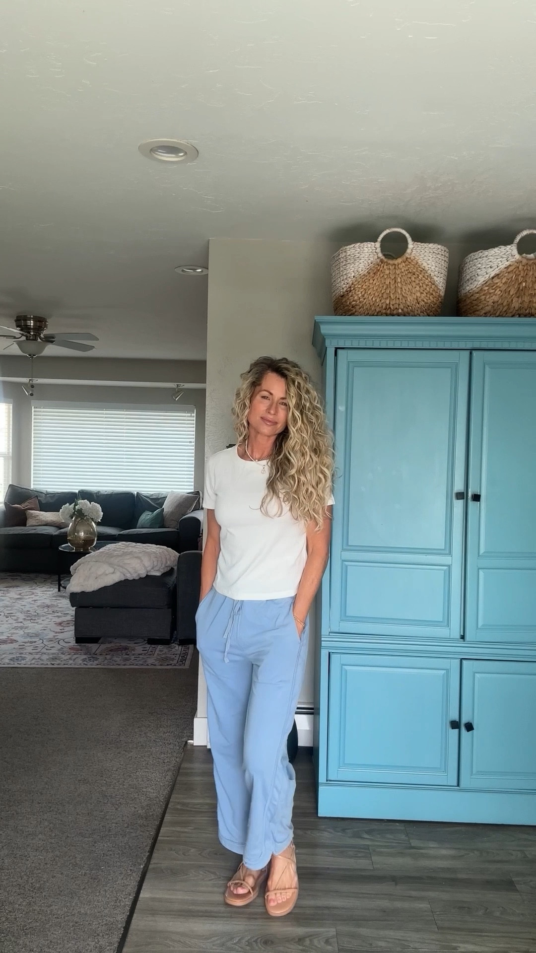 Great basic Tshirt. Great soft fabric and fit, comes in several colors. Wearing a small. Pants are a free people lookalike. More colors available. So soft and comfortable. Wearing as size small. Some colors are on sale .

#LTKootd #LTKgrwm #LTKSaleAlert