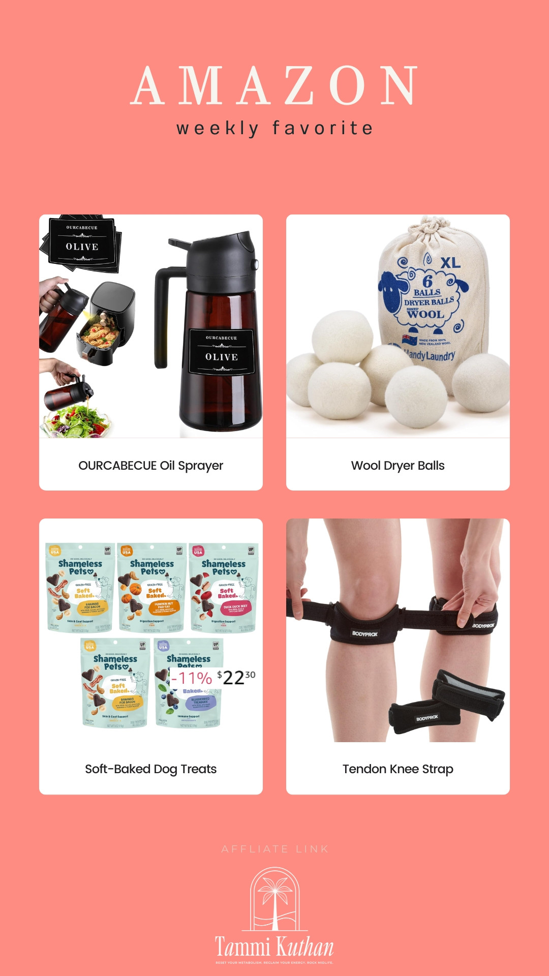 Discover my favorite Amazon finds this week! From a handy oil sprayer to wool dryer balls and soft-baked dog treats, these products will make your life easier and more enjoyable. 🌿🐶🍴

#AmazonFavorites #HomeEssentials #PetCare 

 #LTKHome #LTKSaleAlert #LTKFindsUnder50