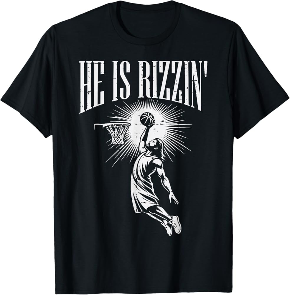 Easter He is Rizzin Christian Religious Boys Kids Men Teen T-Shirt | Amazon (US)