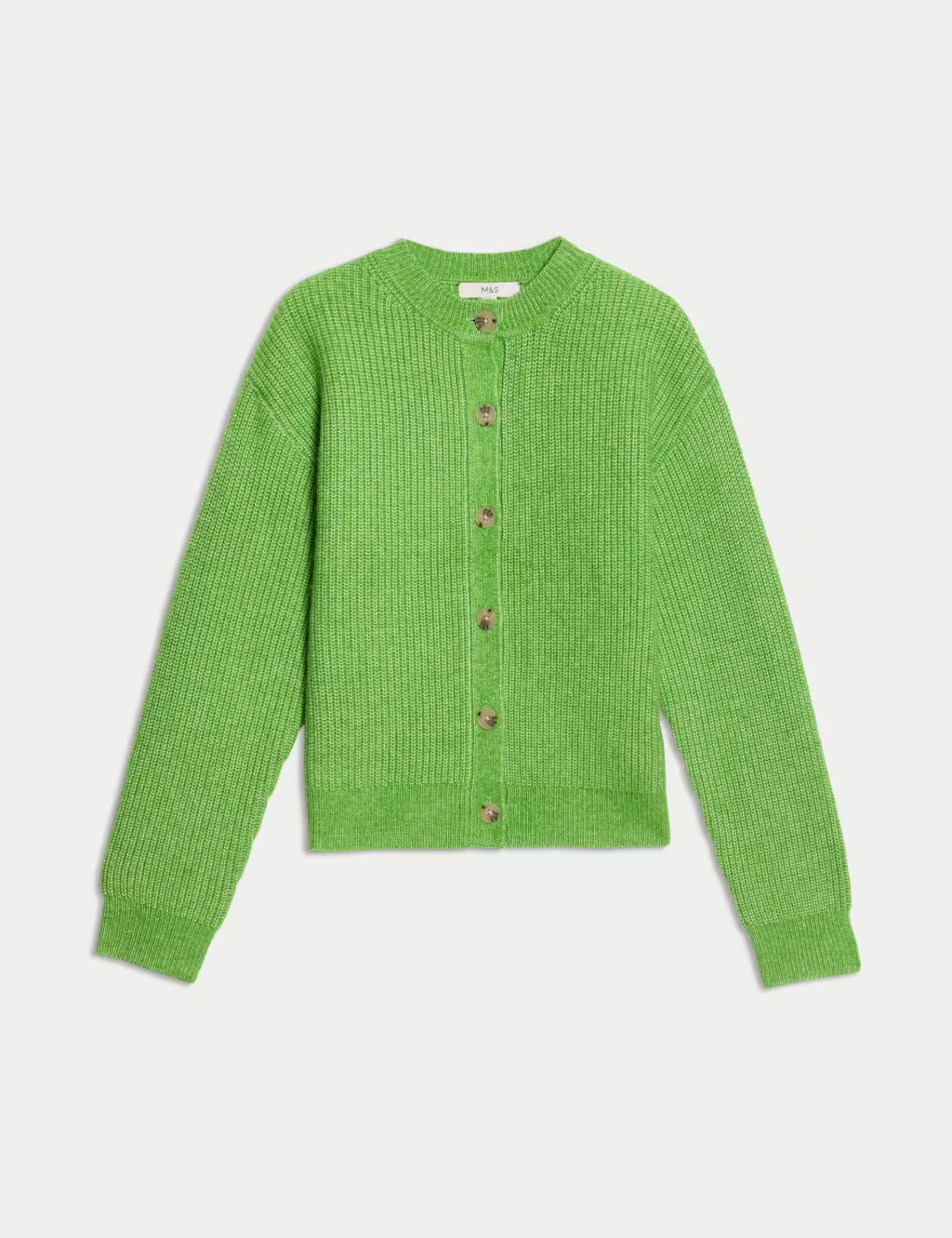 Ribbed Button Front Cardigan | Marks & Spencer (UK)