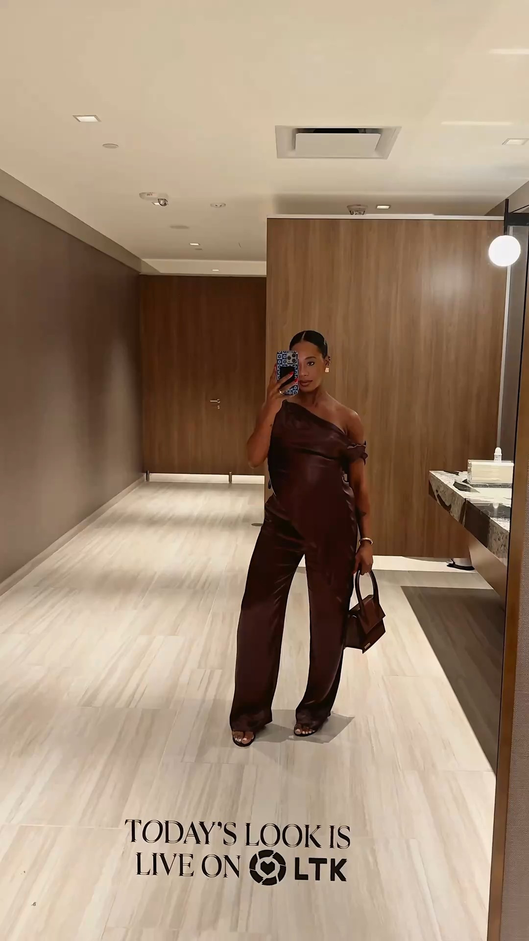 Loving this chocolate brown satin 2-piece set—also comes in black! Size up for a slightly looser fit. 

#LTKStyleTip #LTKCon #LTKBump