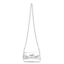 Mini Flap Square Bag Metallic Silver | SHEIN