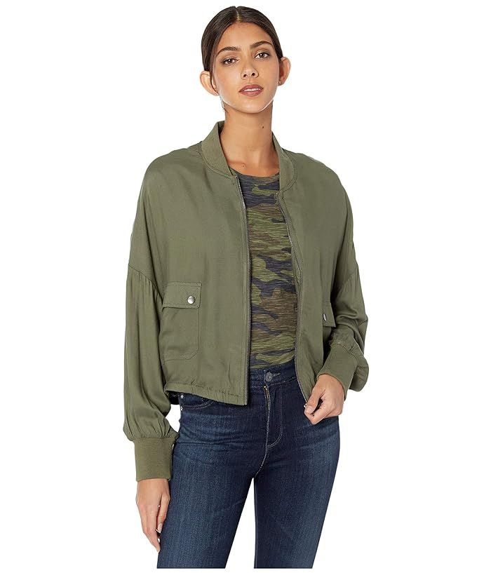 Rayon Twill Bomber Jacket | Zappos