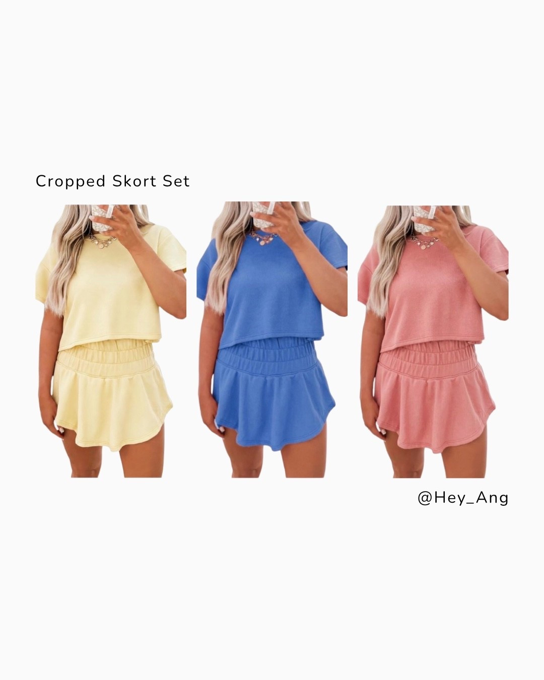 Summer sets are trending!! I love this cropped skort set. It’s cute for a casual look or for a trip. Comes in other colors.

#LTKootd