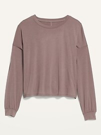 Ultra-Lite Long-Sleeve Cutout Wrap-Back Top for Women | Old Navy (US)