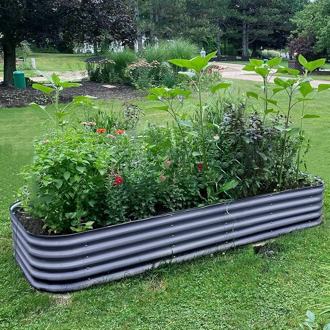 Vego Garden Raised Garden Bed Kit, 17’’ Tall 10 in 1 Modular Metal Raised Garden Beds Kit, Al... | Amazon (US)
