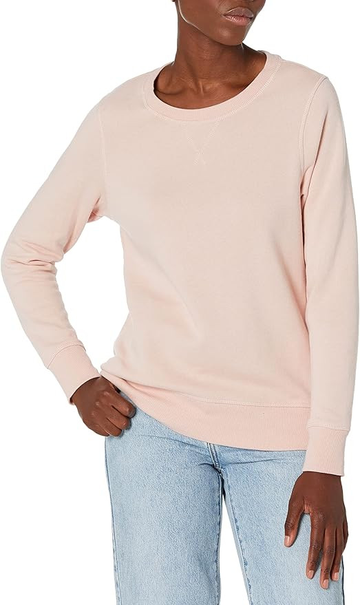 Amazon.com: Amazon Essentials Women's French Terry Fleece Crewneck Sweatshirt (Available in Plus ... | Amazon (US)