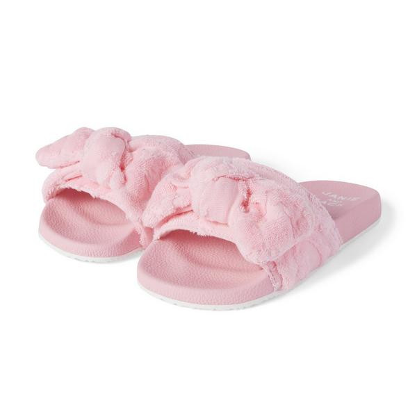 Floral Terry Jacquard Bow Pool Slide | Janie and Jack