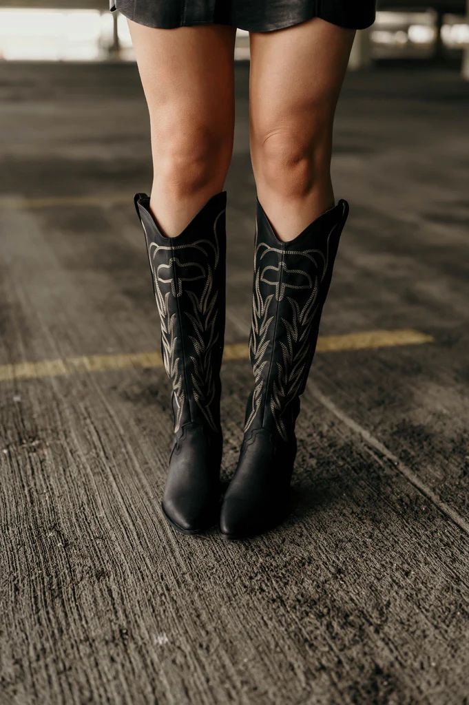 Brynn Black Western Boots | She Is Boutique