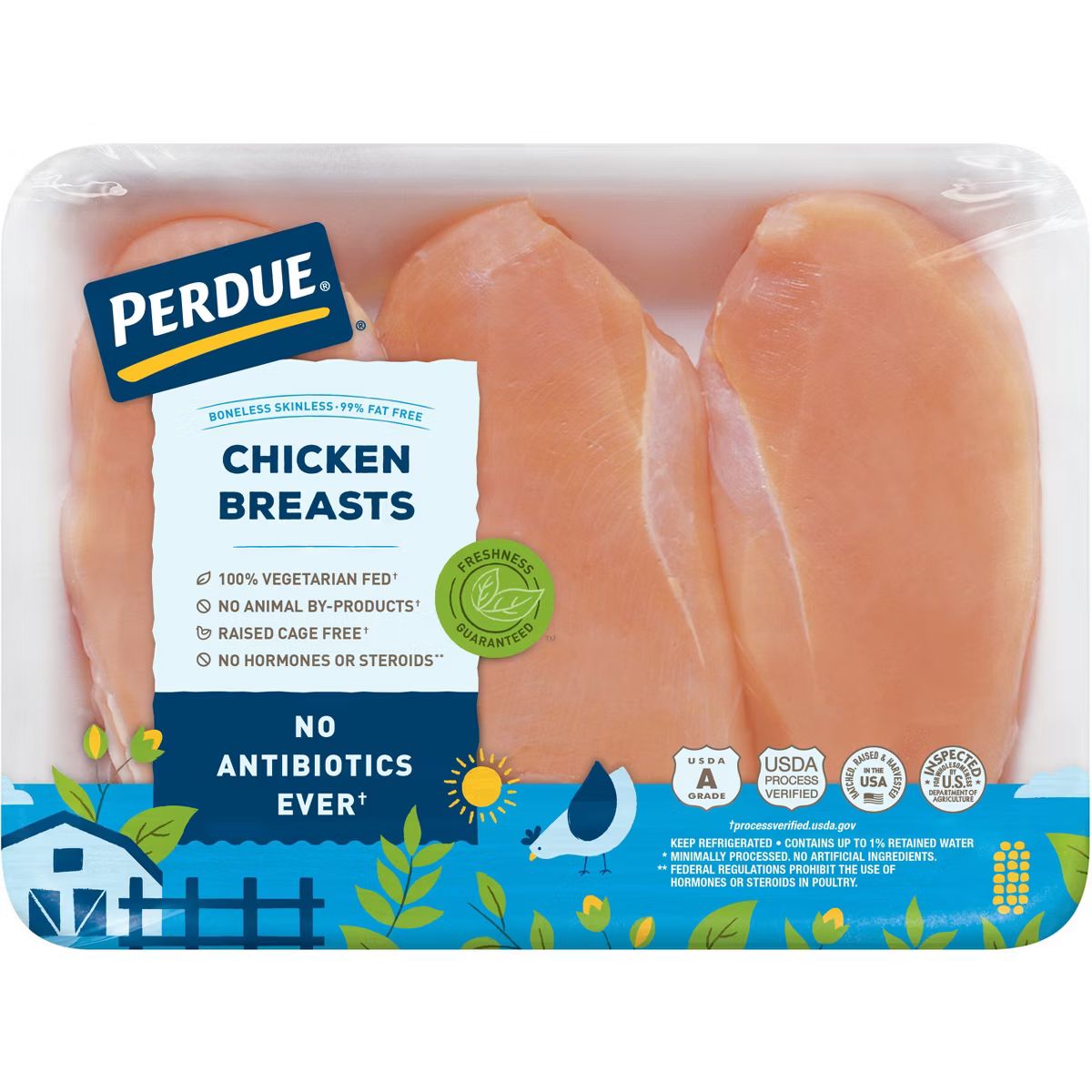 Perdue Boneless & Skinless Antibiotic Free Chicken Breast - 1.3-2.4 lbs - price per lb | Target