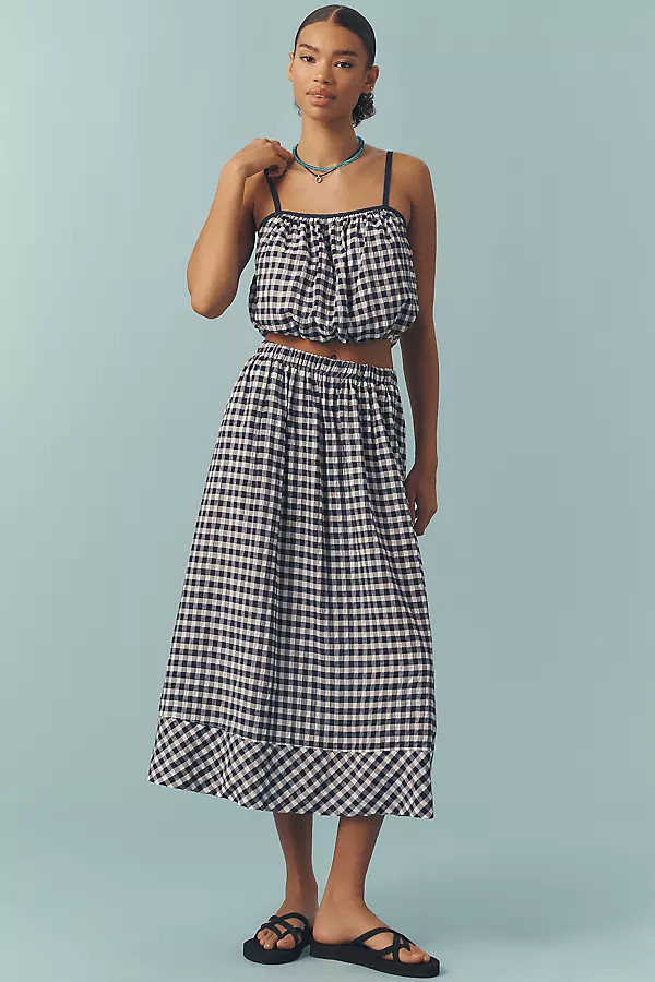 Stateside Gingham Maxi Skirt | Anthropologie (US)