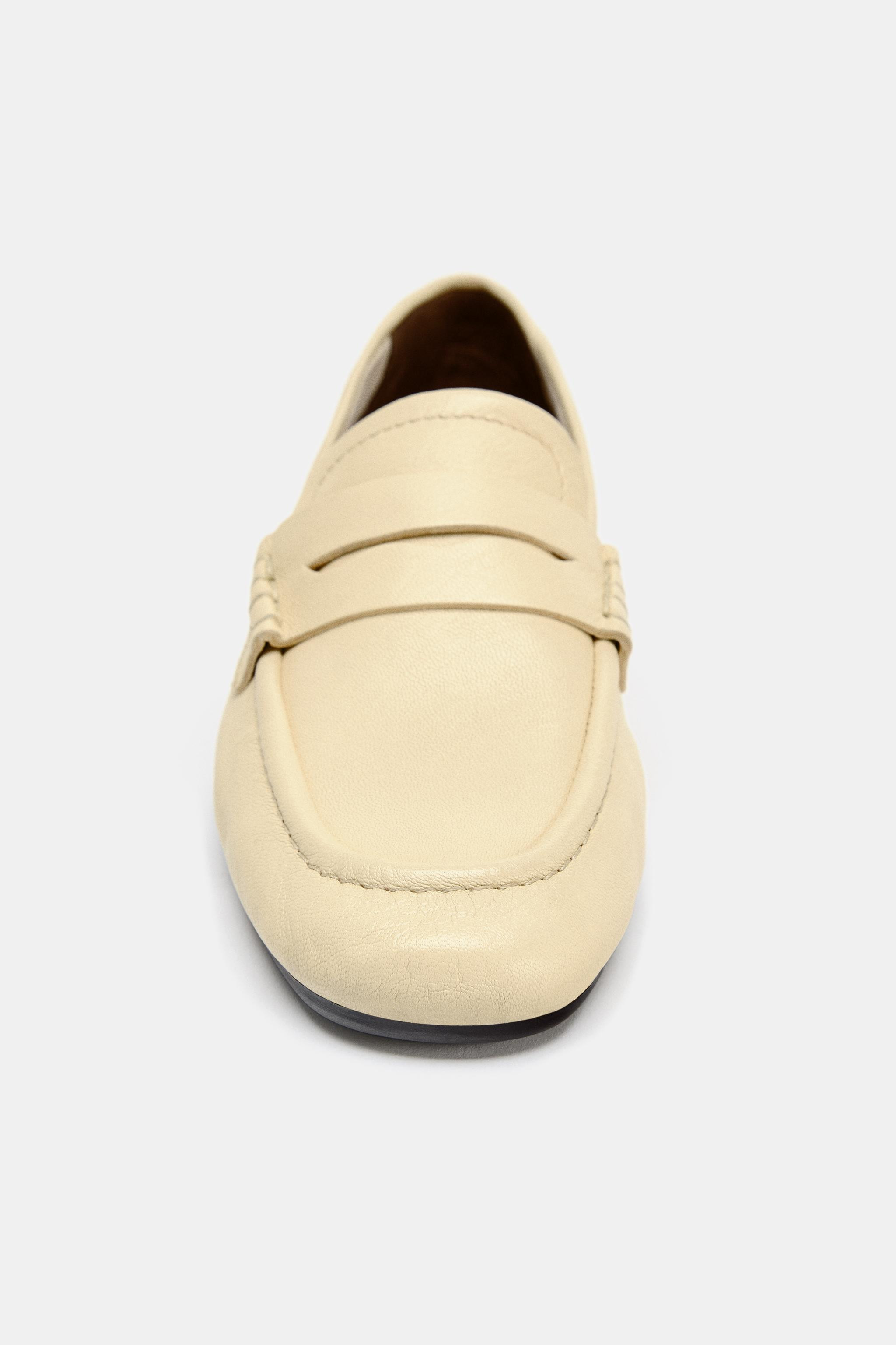 LEATHER PENNY LOAFERS | Zara US